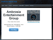 Tablet Screenshot of ambrosiadanceclub.com